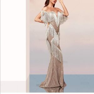 Nude prom dress